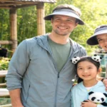 Private guide assisting multi generational family at Chengdu