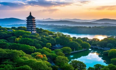 Private guide at Tiger Hill leaning pagoda in Suzhou