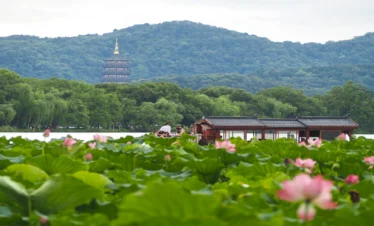Private guide at West Lake scenic landscape in Hangzhou