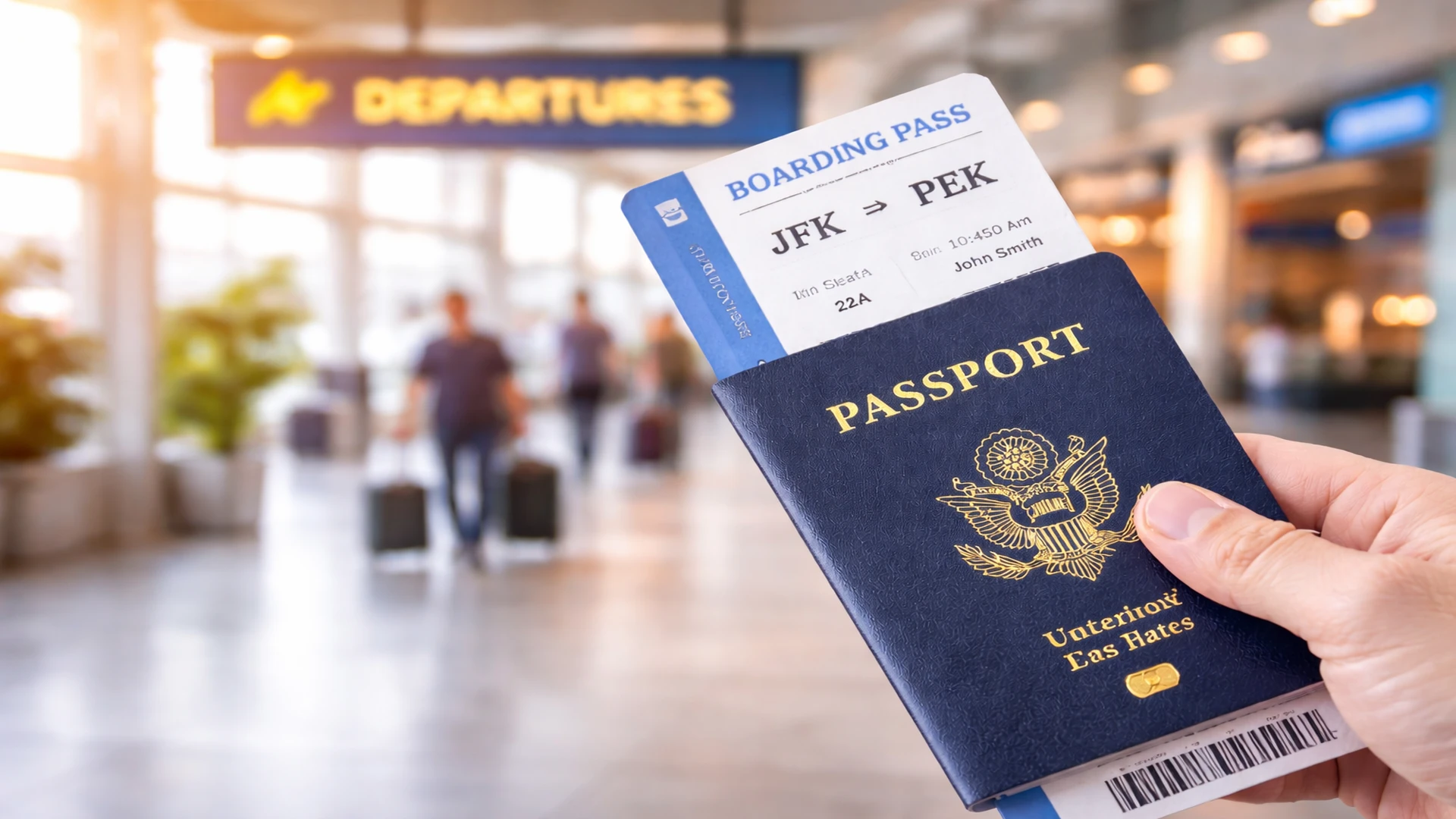 Passport and boarding pass for China visa-free or special entry travel