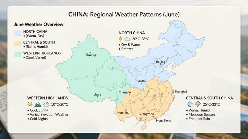 china weather in june map