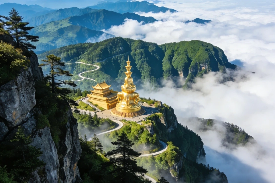 Chengdu pandas, Leshan Giant Buddha, and Mount Emei scenery in early summer