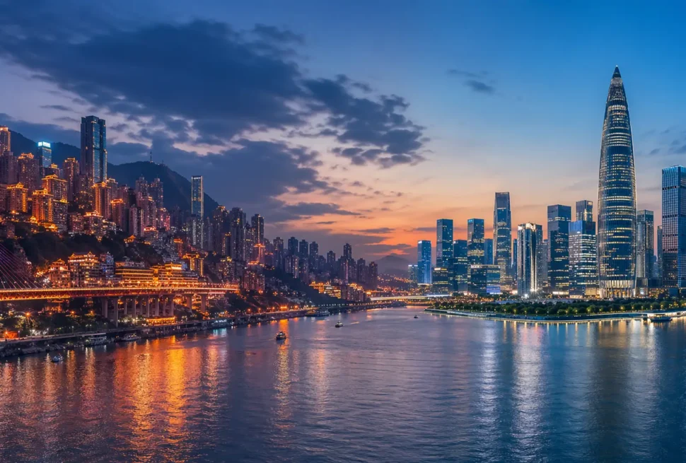 Chongqing and Shenzhen representing two different urban travel experiences in China