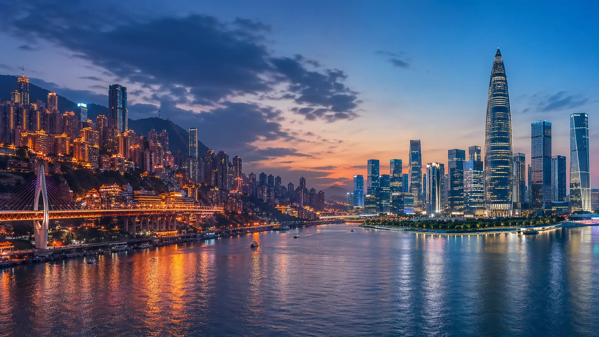 Chongqing and Shenzhen representing two different urban travel experiences in China