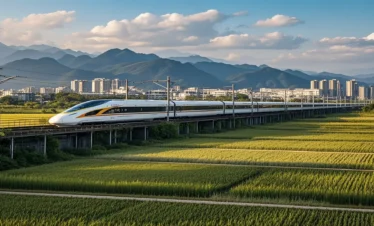 High-speed rail journey across China connecting iconic cities, heritage sites, and dramatic landscapes.