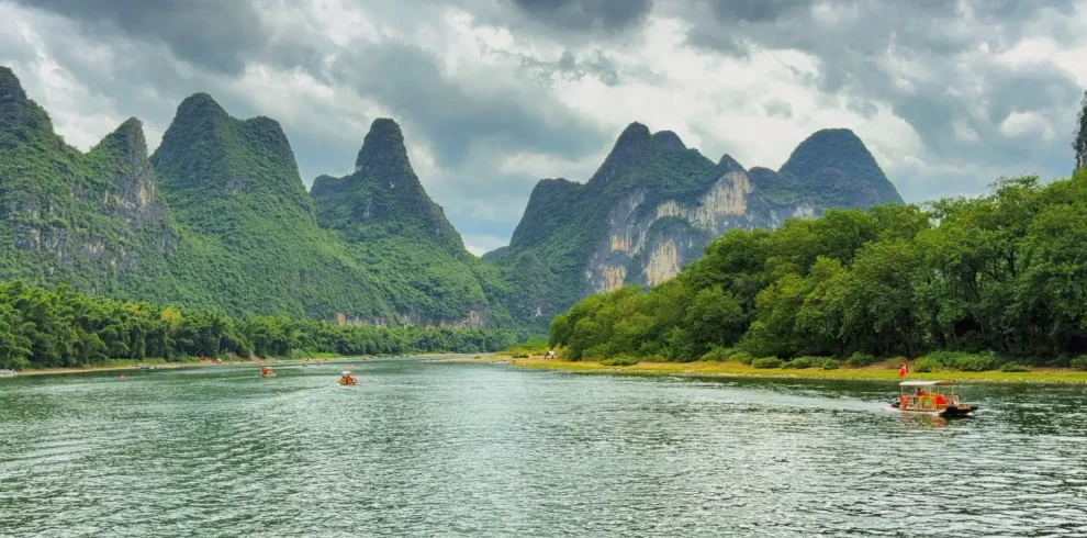 Timeless China landscape featuring Guilin karst peaks and classic cultural scenery.