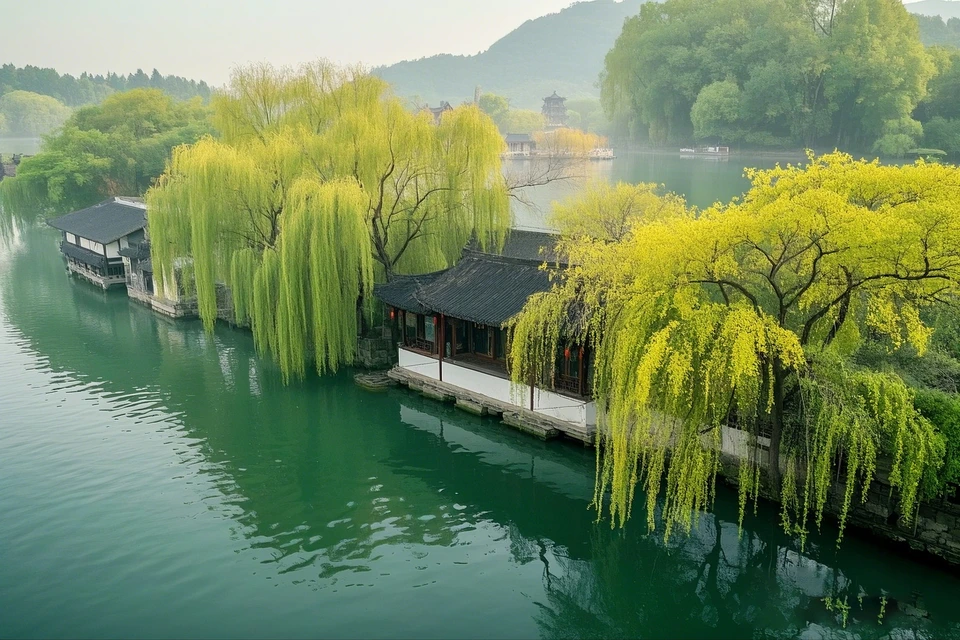 Classical Jiangnan scenery with Suzhou gardens, West Lake, and traditional cultural elegance.