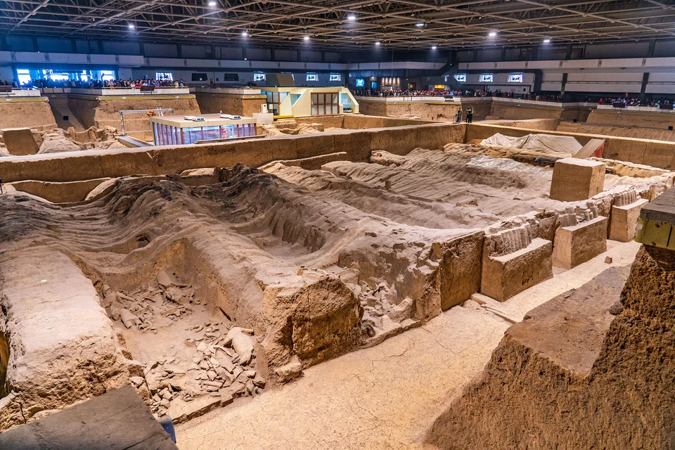 Terracotta Warriors in Xi’an with ancient military statues and historical significance.